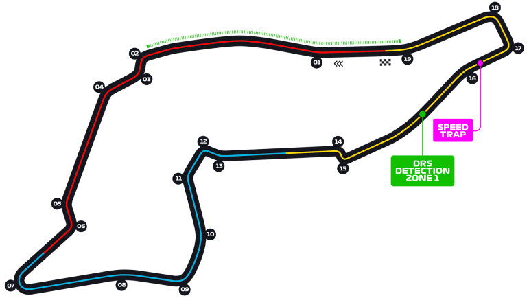 2024 F1 Emilia-Romagna GP track