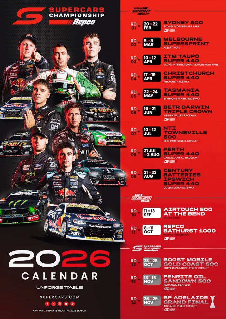 2026 Supercars schedule