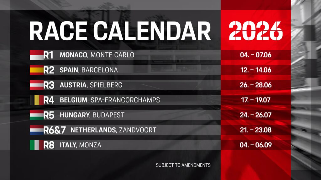 2026 Porsche Mobil 1 Supercup Calendar main