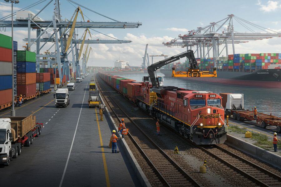 How intermodal transport improves cargo logistics across multiple transport modes 