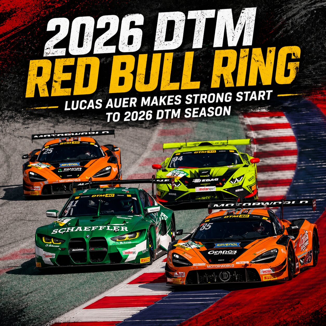 2026 DTM Red Bull Ring kicks off with Auer fastest in practice and tight competition among top drivers.
