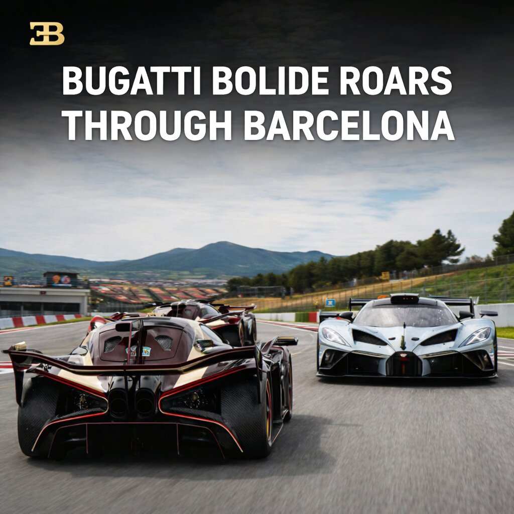 Bugatti Bolide Roars Through Barcelona in Exclusive Track Day Experience