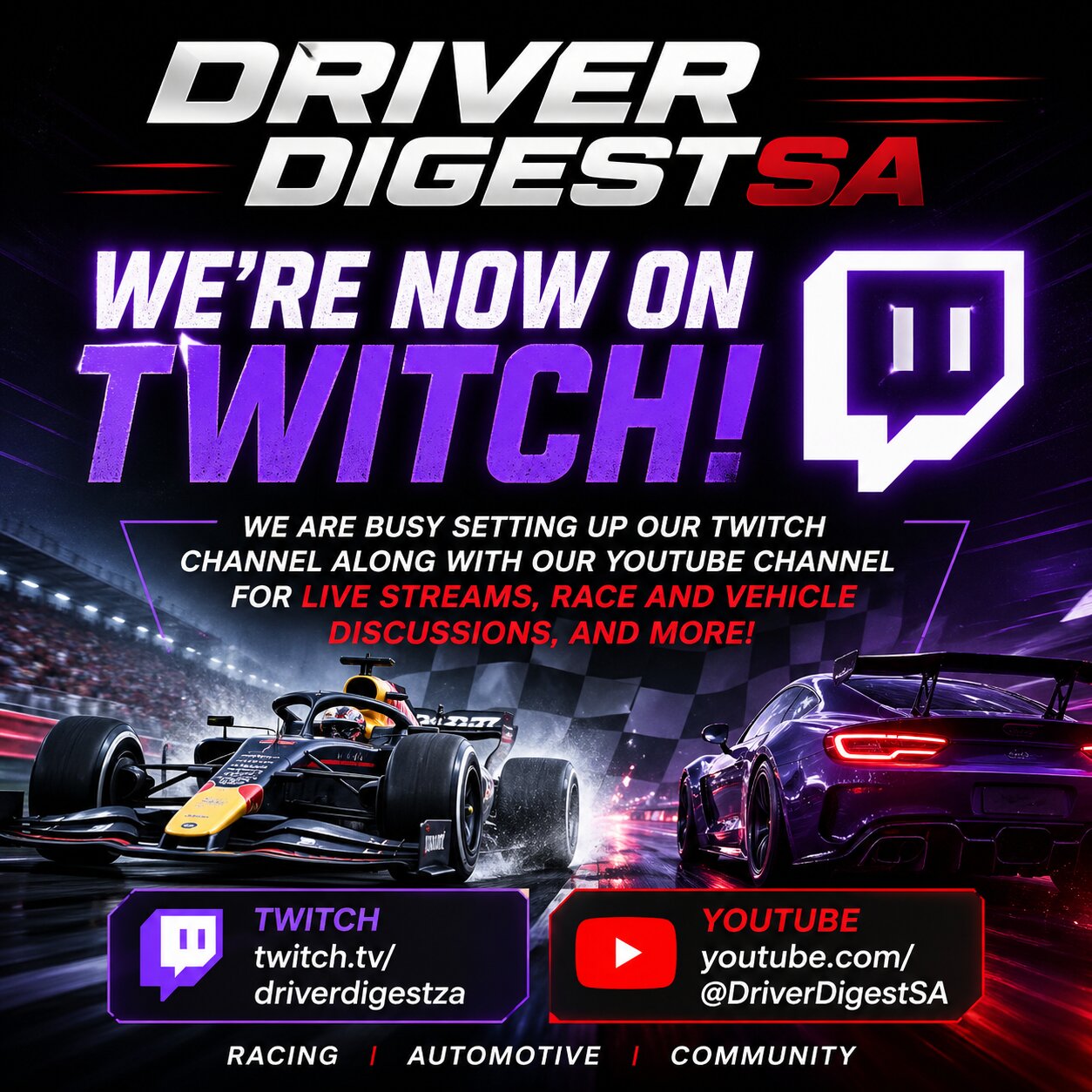 Driver Digest Twitch Channel Officially Launches