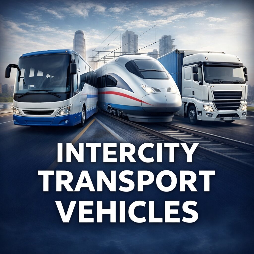Explore how intercity transport vehicles connect cities efficiently