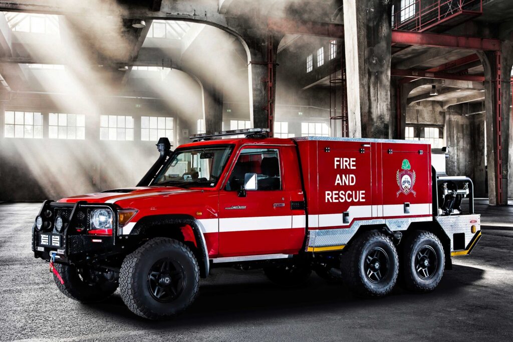 Fire rescue vehicles land