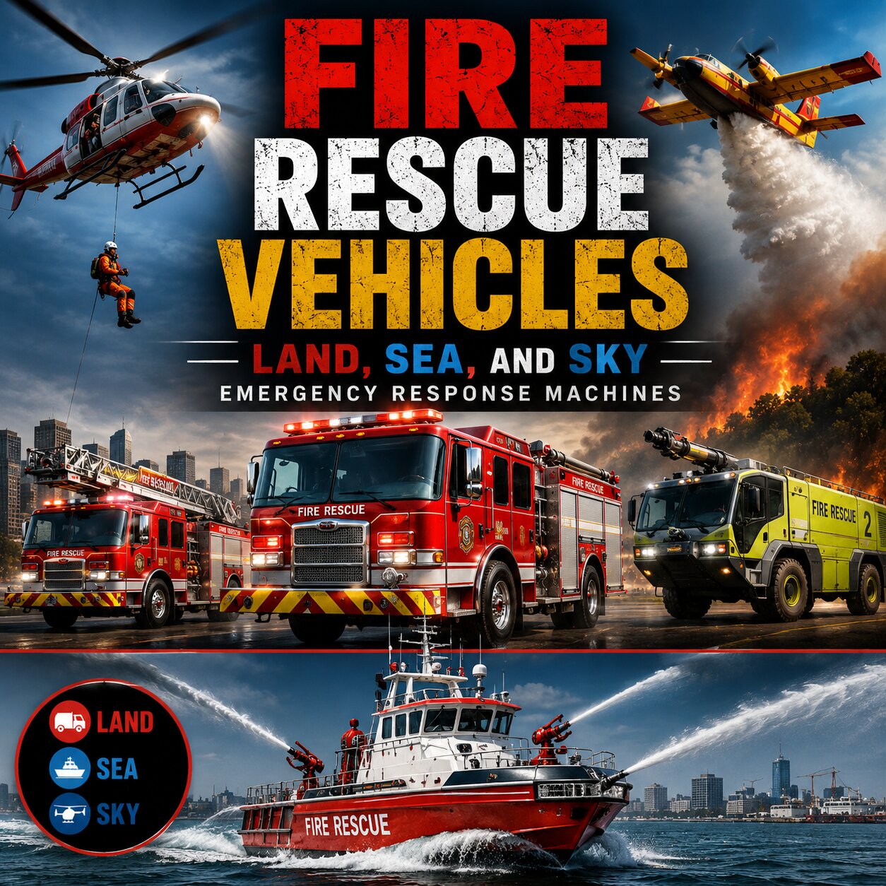 Fire rescue vehicles