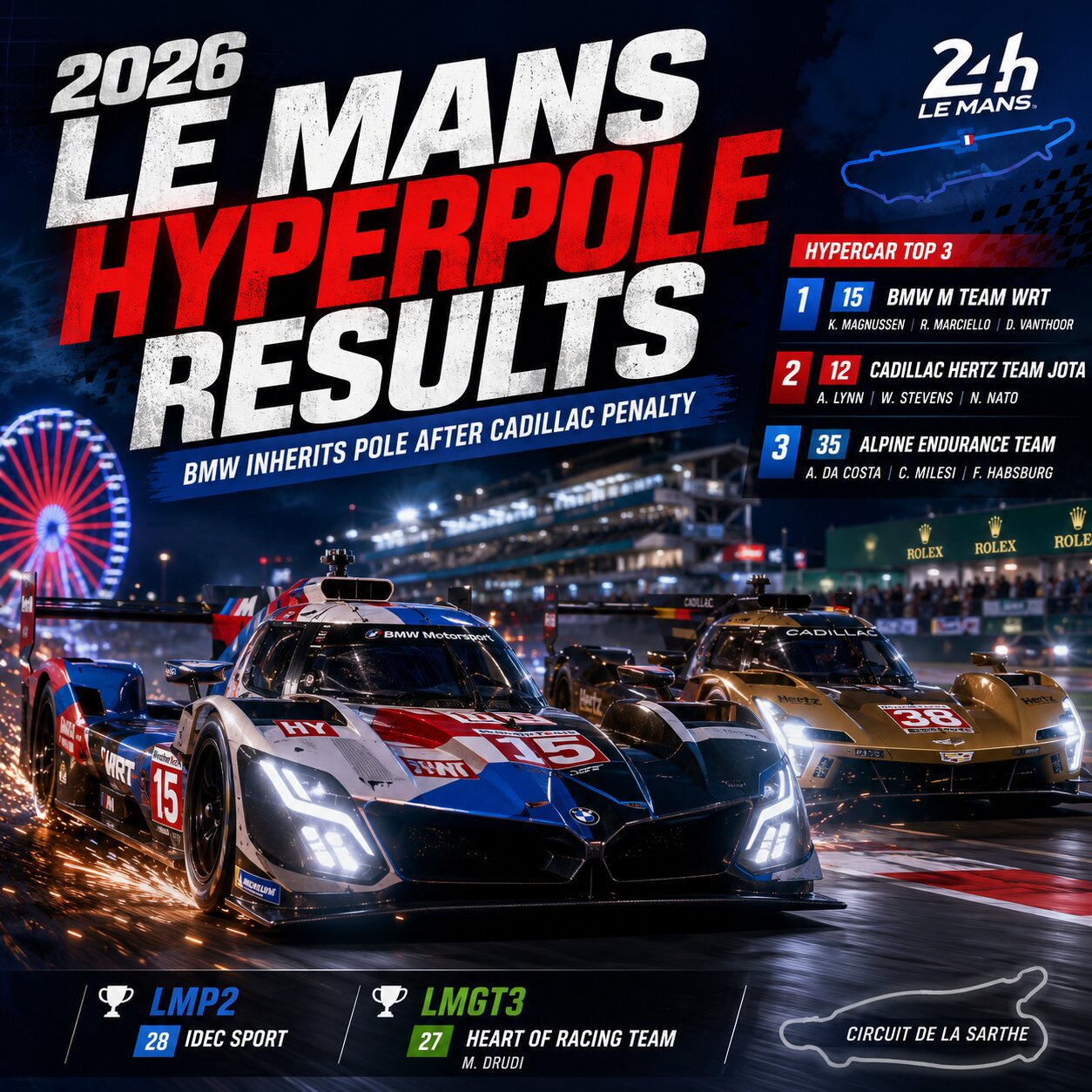 2026 Le Mans Hyperpole Delivers Drama Ahead of the 24-Hour Classic