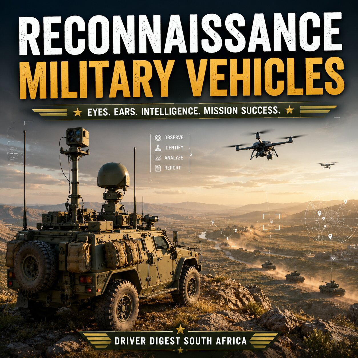 Reconnaissance military vehicles