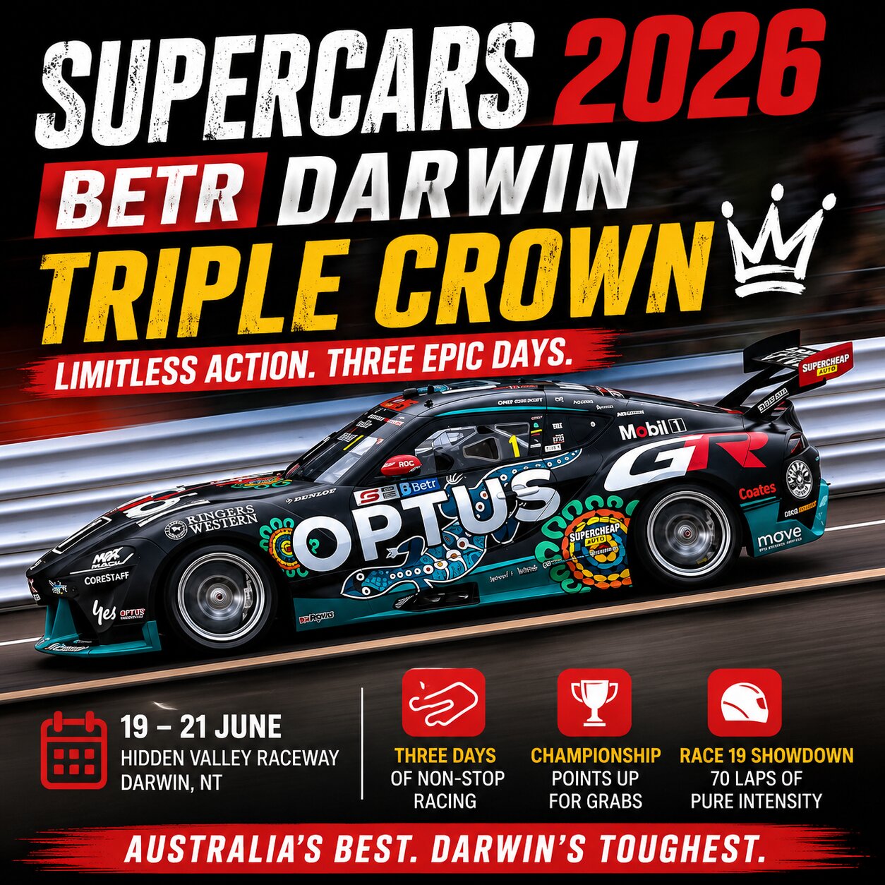 Supercars 2026 Betr Darwin Triple Crown Schedule And Race Preview