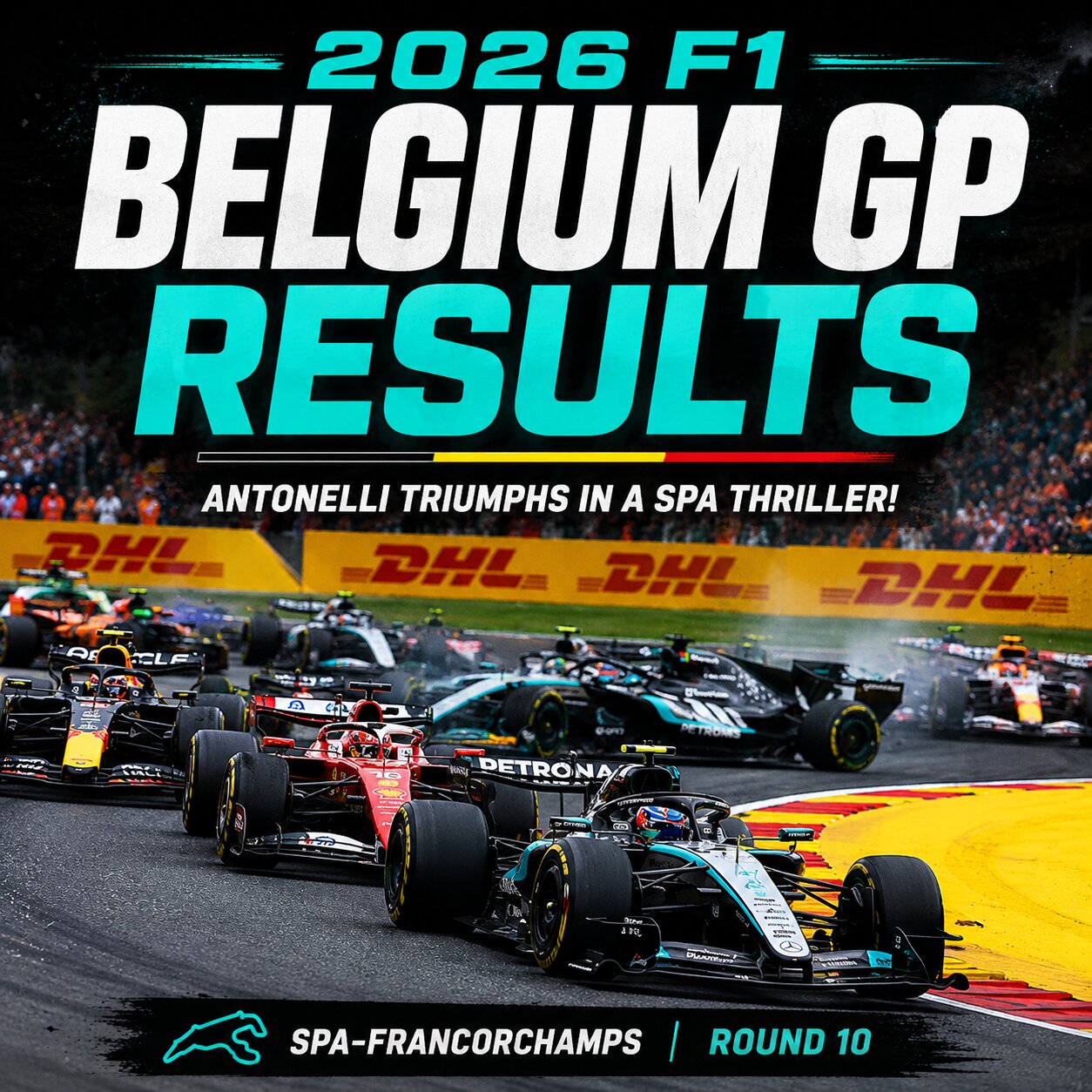 2026 F1 Belgium GP results