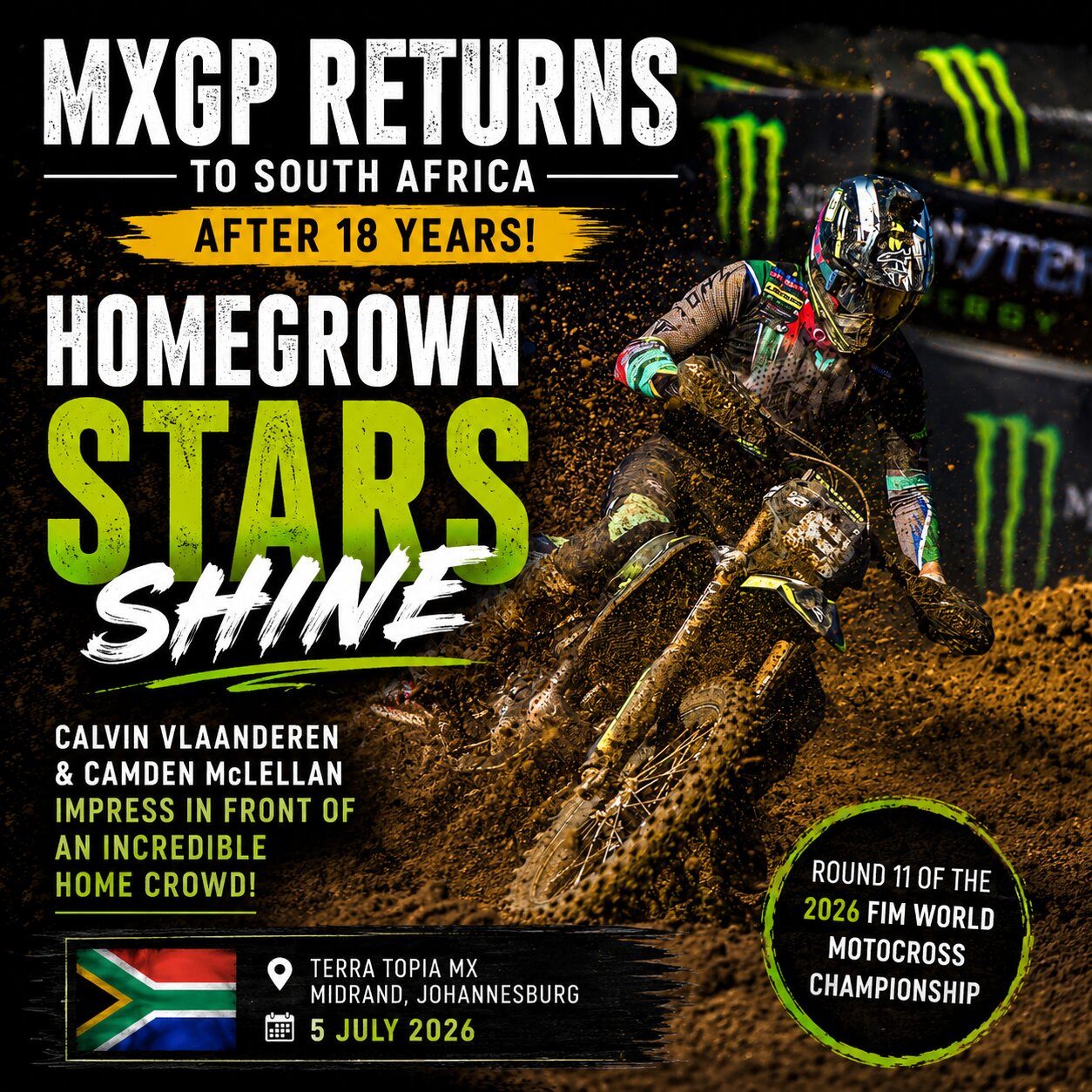 Homegrown Stars Shine as MXGP Returns to South Africa