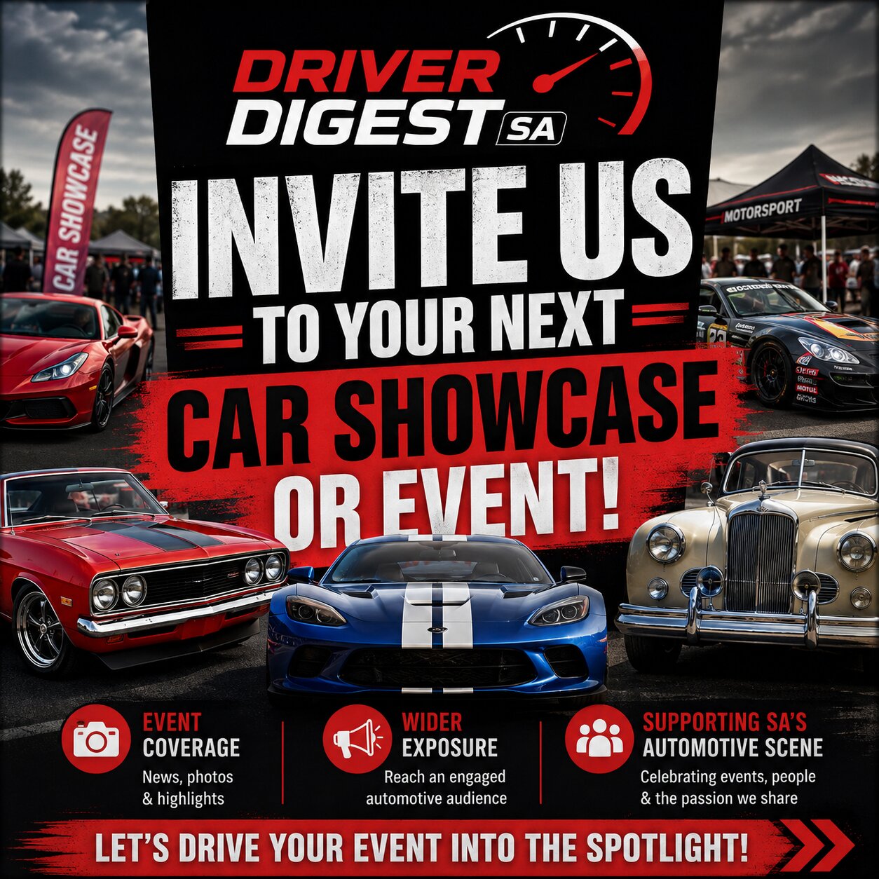 Invite Driver Digest SA to Your Next Car Showcase or Motoring Event