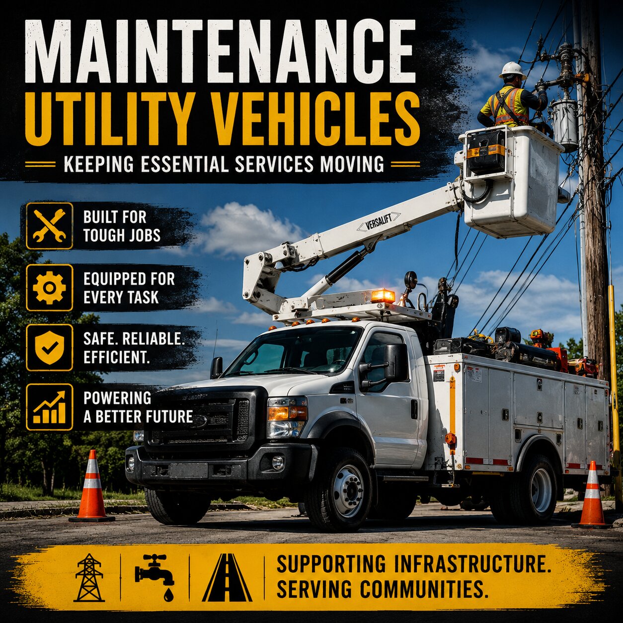 Maintenance utility vehicles