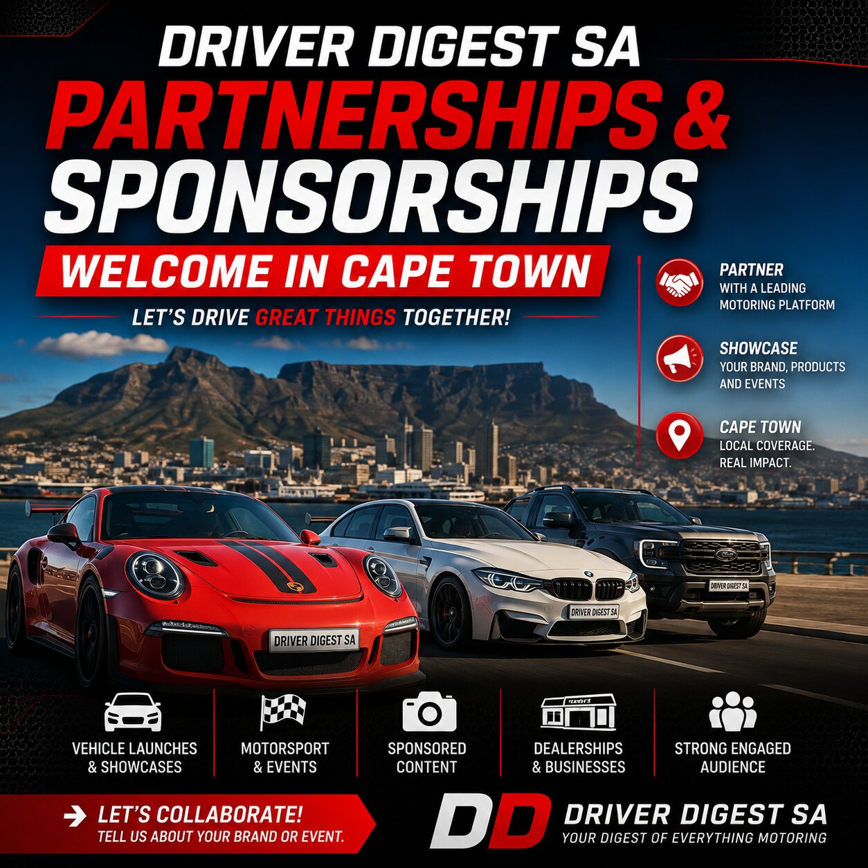 Driver Digest SA Welcomes Partnerships and Sponsorships in Cape Town