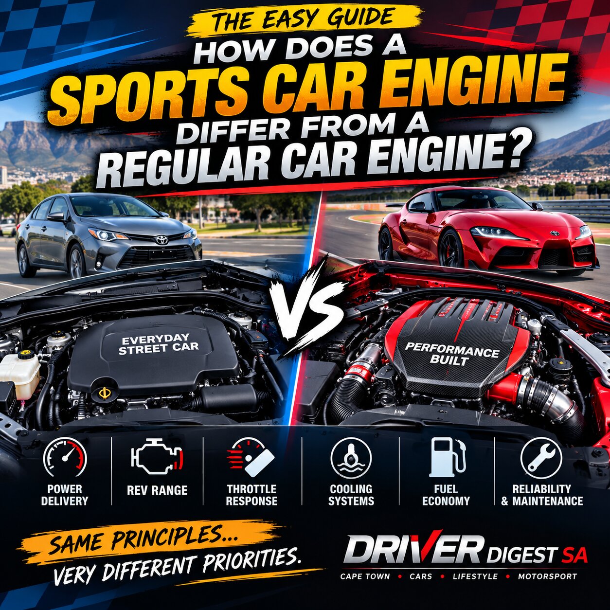 How Does a Sports Car Engine Differ From a Regular Car Engine